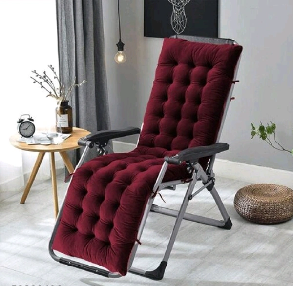 Mom's Moon Soft Velvet Chair Pad/Chair Cushion for Rocking Chair /Office/ Home in Outdoor and Indoor /Resting on Floor Set of 1 ( 18 x 50 Inch Maroon) - Maroon